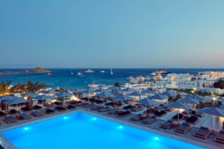 Resort and pool night